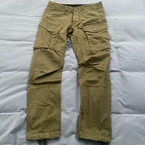 G-Star Rovic cargo pants in “Dark Bronze Green”. Worn once (too big for me).